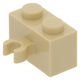 LEGO kocka 1x2 egyik oldalán fogóval, sárgásbarna (30237b)
